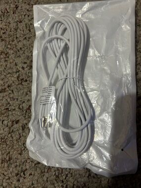 White USB Charging Cable - Compatible Cell Phone Accessory